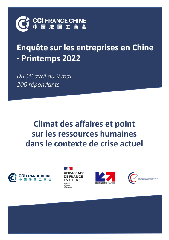 CCI FRANCE CHINE Spring 2022 survey of French enterprises in China